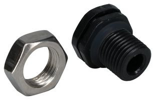 Bud Industries IPV-67181-B IP67, M18x1.5, Black, Vent Plug, Plastic & Metal Enclosures | American Cable Assemblies